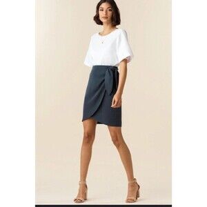 Vetta The Two Piece Wrap Skort SkirtAnd Shorts Size L Navy Blue Capsule